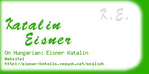 katalin eisner business card